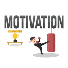 business motivation design character on white background