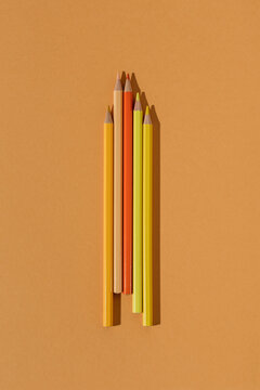 Orange gradient crayons