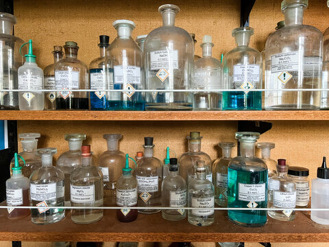 School chemistry chemical storage