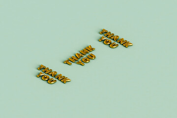 Gold Thank You Balloon Letters