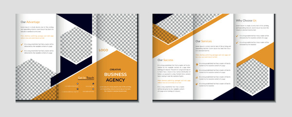 Trifold brochure template design for your company