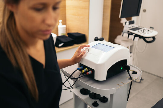 Health Recovering With A Therapist In A Physiotherapy Clinic