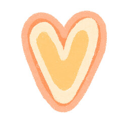 Heart symbol illustration for love and romantic trendy doodle art decoration element for web and print.