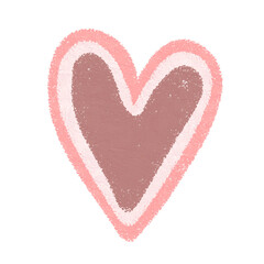 Heart symbol illustration for love and romantic trendy doodle art decoration element for web and print.