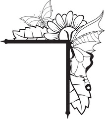 Laser Cut Butterfly door Corner 