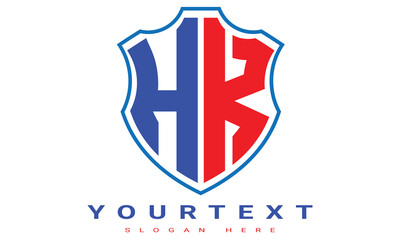 Fototapeta premium HK Two letters shield logo design.
