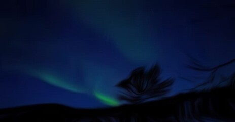 beautiful aurora in the twilight sky