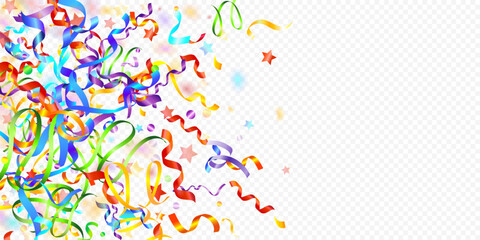 ribbon spiral confetti carnival color shine gift