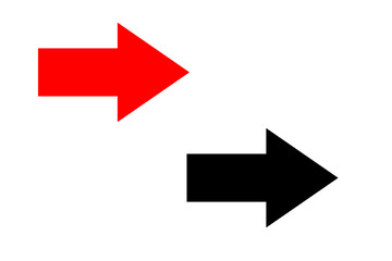 Red and blue arrow icon, Red and blue color arrow indicator 