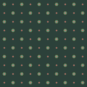 DancheongPattern - Vector illustration of a pattern made up of two floral drawings in a Buddhist temple.