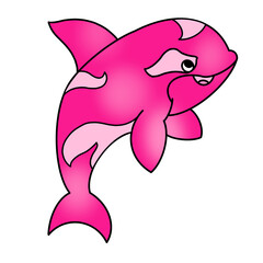 Naklejka premium The Pink Killer Whale