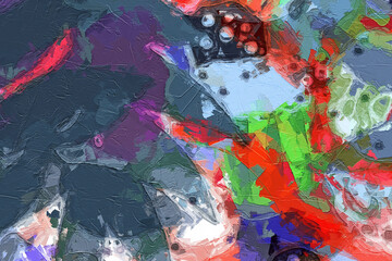 Beautiful abstract oil painting texture illustration