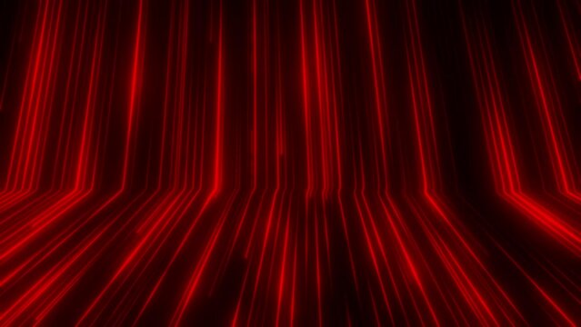 Red Digital Straight Lines Glowing Speed Background Loop