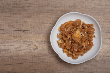 pickled radish stir fried with egg