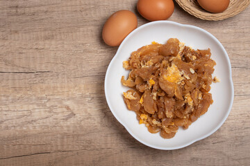 pickled radish stir fried with egg