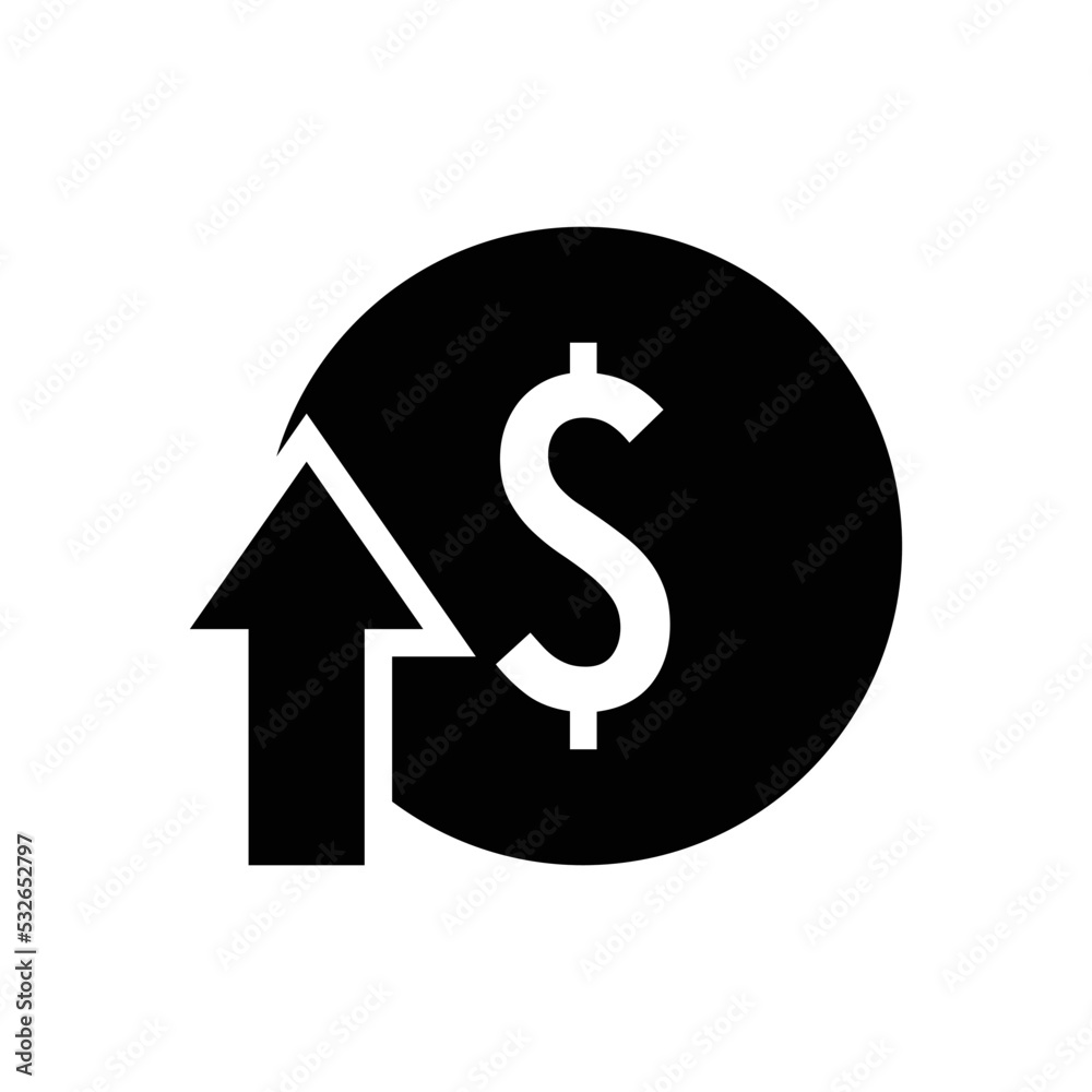 Canvas Prints Price increase icon vector graphic illustration