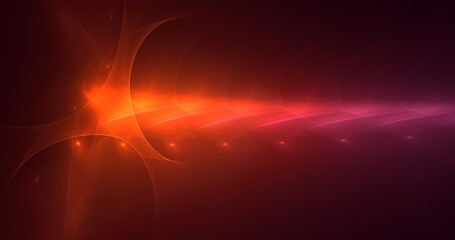 3D rendering abstract valentine red fractal light background