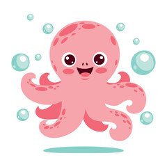 Cartoon Drawing Of An Octopus