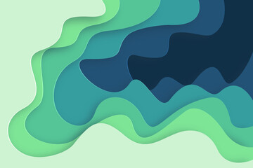 3D abstract background and paper cut shapes. Vector design layout for business presentations, flyers, posters and invitations