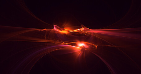 Fototapeta na wymiar 3D rendering abstract valentine red fractal light background