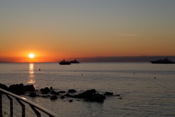 sunset on the beach