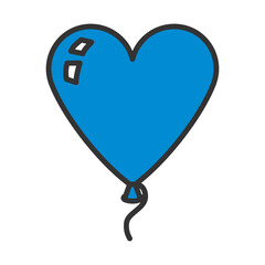 Heart Shape Balloon Icon