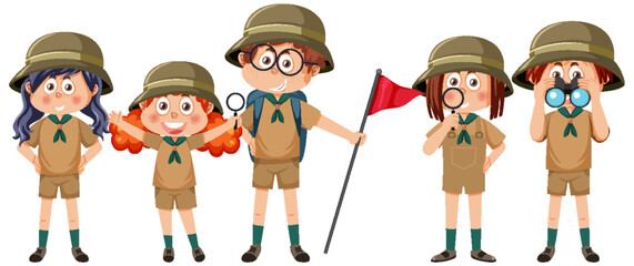 Explorer kids cartoon character