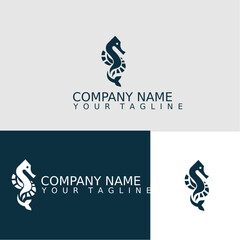 Famous Seahorse logo design vector illustration