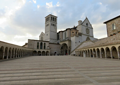 View of the Basilica of San Francesco in Assisi