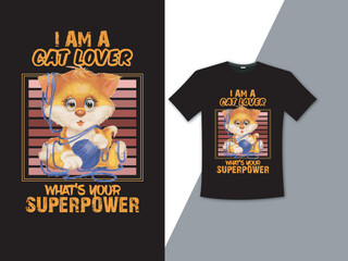 Animal cat lover creative graphic T Shirt Design