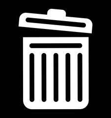 Garbage Icon in circle . Vector illustration