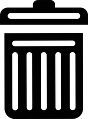 Trash can icon vector. Simple and filled trash bin sign