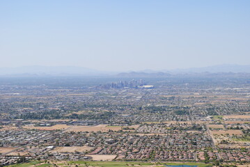 View of the the city of Phoenix, Arizona from Phoenix Mountain Park