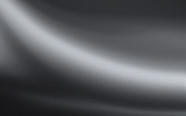 Wavy shinny dark silver banner background template. Light effect wallpaper.