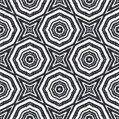 Mosaic seamless pattern. Black symmetrical