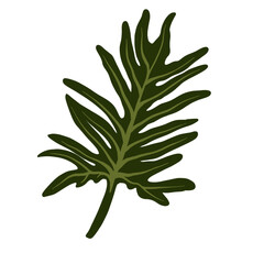 Tropical leaf illustration vector