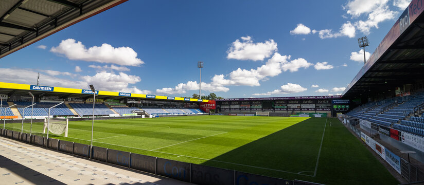 Haderslev Fodboldstadion (Sydbank Park), home stadium for S&oslash;nderjyskE Fodbold football club. Haderslev, Syddanmark, Denmark - August 2022