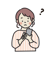 スマートフォンを使う若い女性