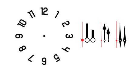 clock isolated on white background	