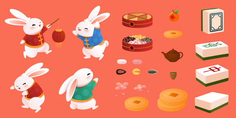 2023 Chinese new year element set