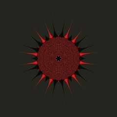 abstract red flower