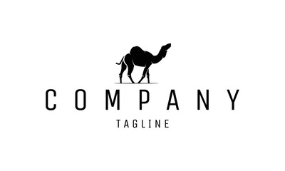 Fototapeta na wymiar Simple camel logo, company logo design idea, vector illustration