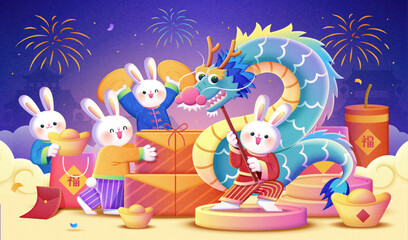 Fototapeta premium Chinese new year illustration
