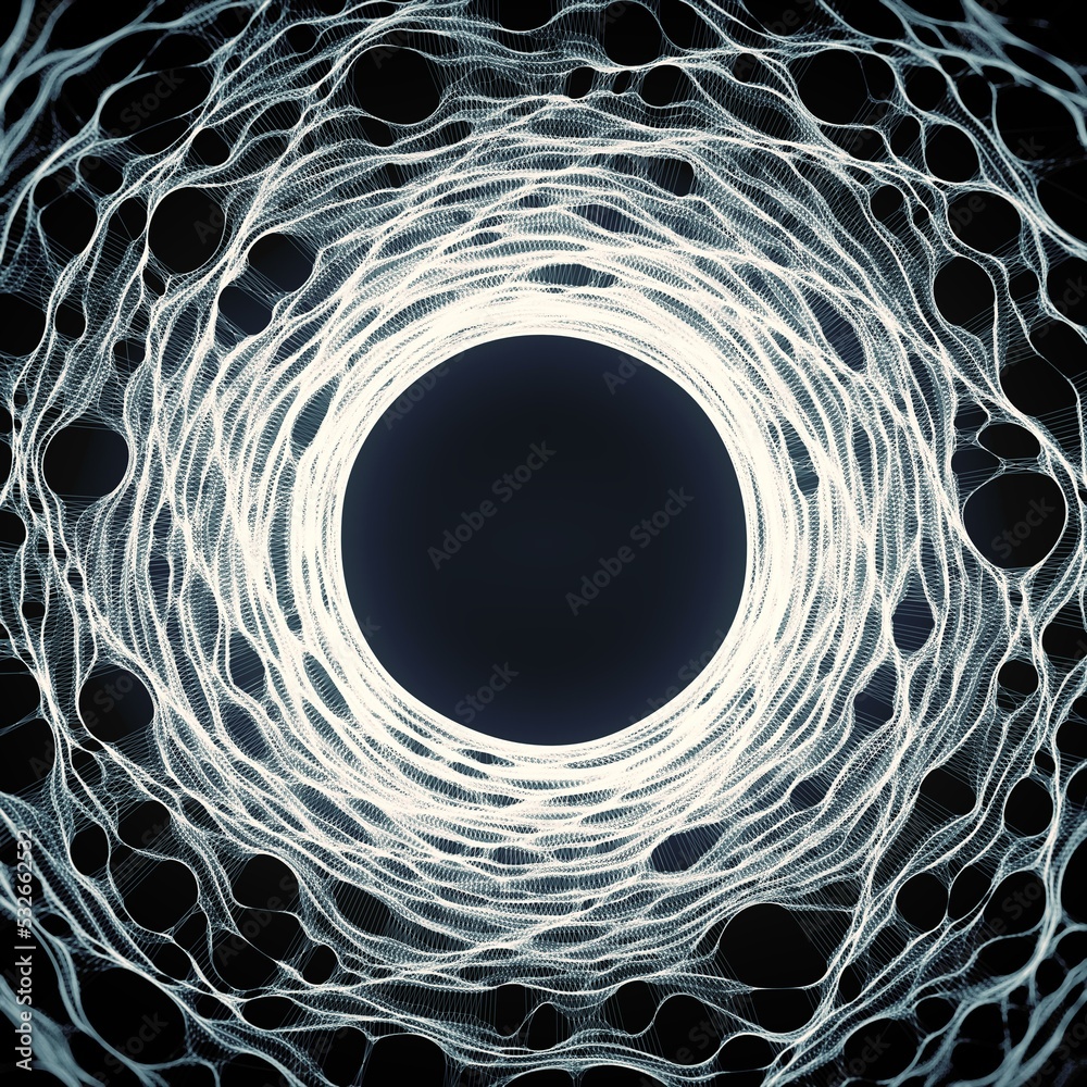 Aufkleber Mystical organic shape in abstract style. Creativity background. Modern style. 3d rendering digital illustration