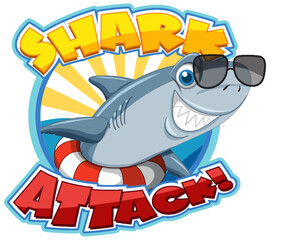 Font design for words shark attack