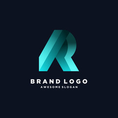 Logo letter colorful gradient design illustration