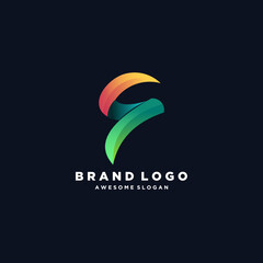 Logo unique colorful gradient design illustration