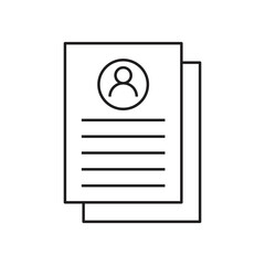 job application icon. Approved resume outline icon. linear style sign for mobile concept and web design. Job application approved. 