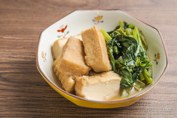 厚揚げと水菜のさっと煮