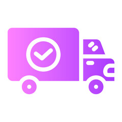 delivery truck gradient icon